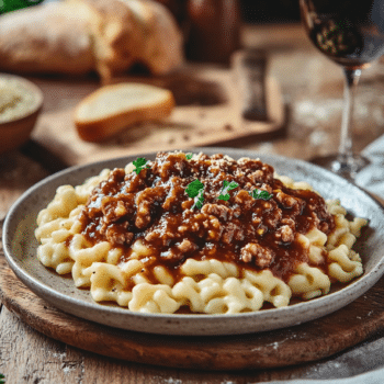 Spiced Pork Mince With Spaetzle