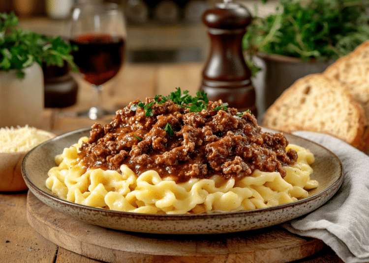 Spiced Pork Mince With Spaetzle