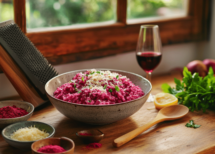 Spicy Lamb Mince And Beetroot Risotto