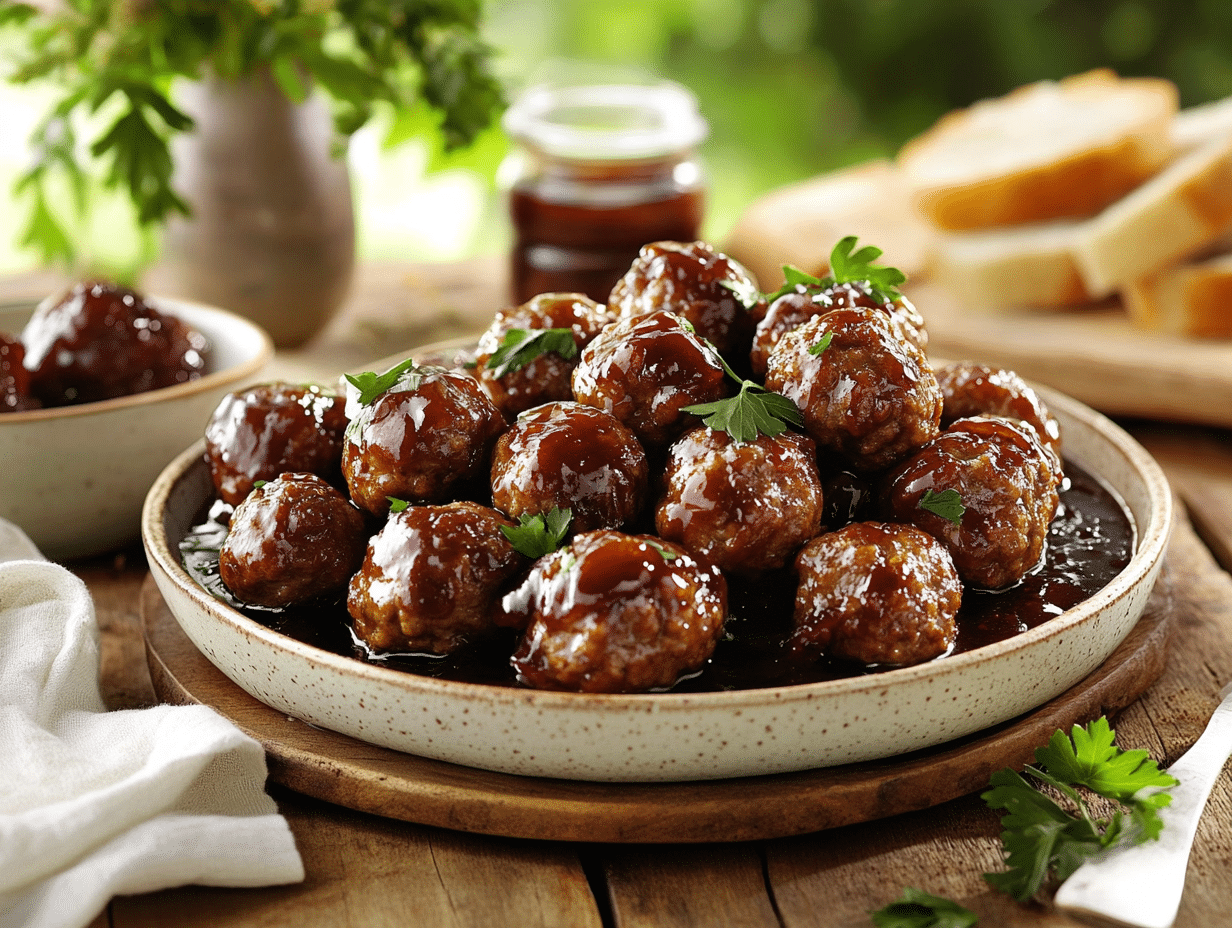 Adventurous Aussie Meatballs With Sweet Plum Glaze