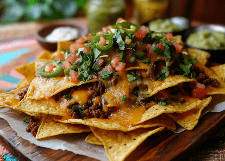 Tex Mex Nachos With Ground Beef