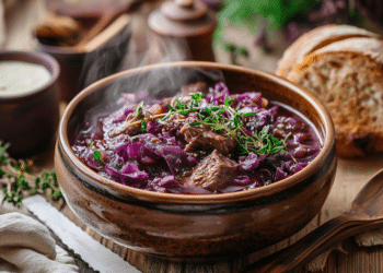 Minced Venison And Red Cabbage Stew