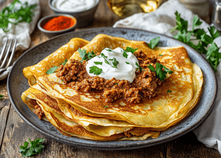 Minced Beef Hungarian Hortobágyi Pancakes
