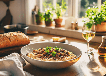 Minced Beef And Wild Mushroom Risotto