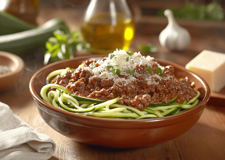 Zucchini Ground Beef Noodles
