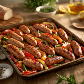 Sausage And Veggie Sheet Pan
