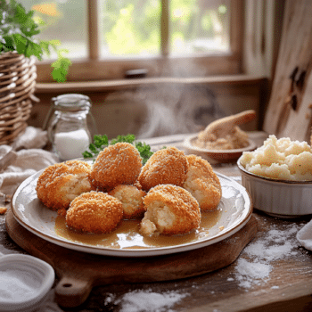 Chicken Croquettes With Gravy