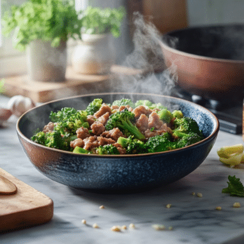 Quick And Easy Pork Mince Broccoli Stir-Fry 2 Savory Pork Mince And Broccoli Stir Fry2