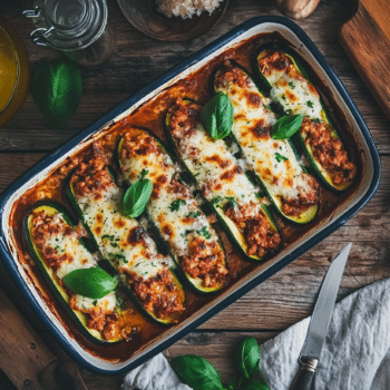 Mediterranean Inspired Chicken Zucchini Boats Bursting With Flavor 2 Chicken Zucchini Boats