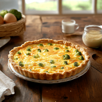 Turkey Broccoli Cheddar Quiche