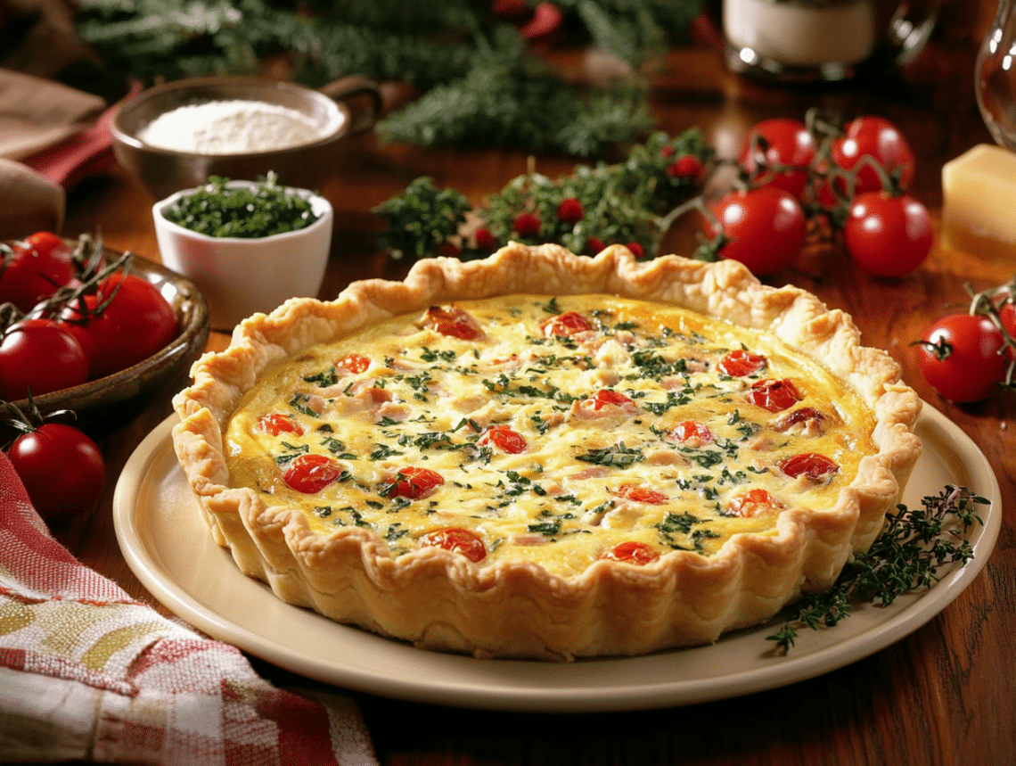 Herbed Turkey Quiche A Savory Slice Of French Cuisine 1 Savory Turkey Quiche With Herbed Crust