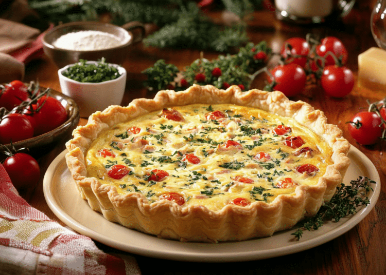 Savory Turkey Quiche With Herbed Crust