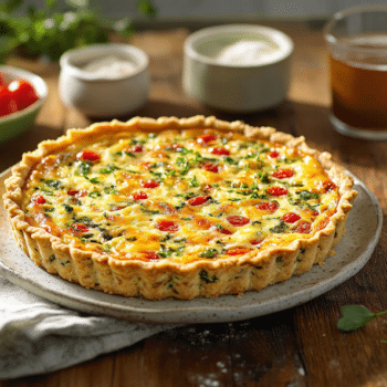 Savory Turkey Quiche With Herbed Crust