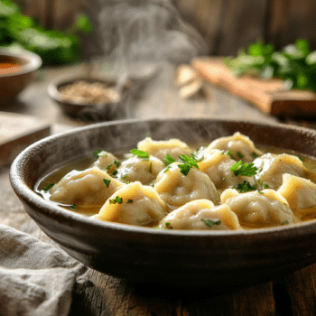 Minced Lamb And Manioc Vori Vori Dumplings