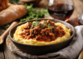 Minced Lamb With Creamy Mashed Polenta