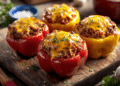 Bbq Beef Mince Stuffed Bell Peppers