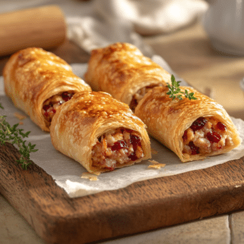 Holiday Twist: Turkey And Cranberry Sausage Rolls Delight 2 Minced Turkey And Cranberry Sausage Rolls