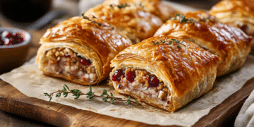 Minced Turkey And Cranberry Sausage Rolls