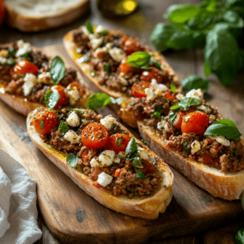 Minced Lamb And Garlic Bruschetta2