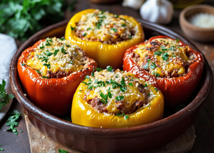 Minced Veal And Manchego Stuffed Peppers