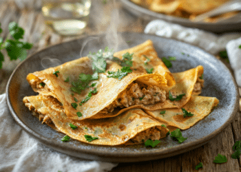 Chicken Mince And Dijon Mustard Crêpes