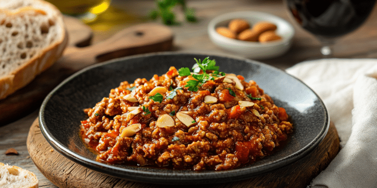 Pork Mince With Romesco Sauce
