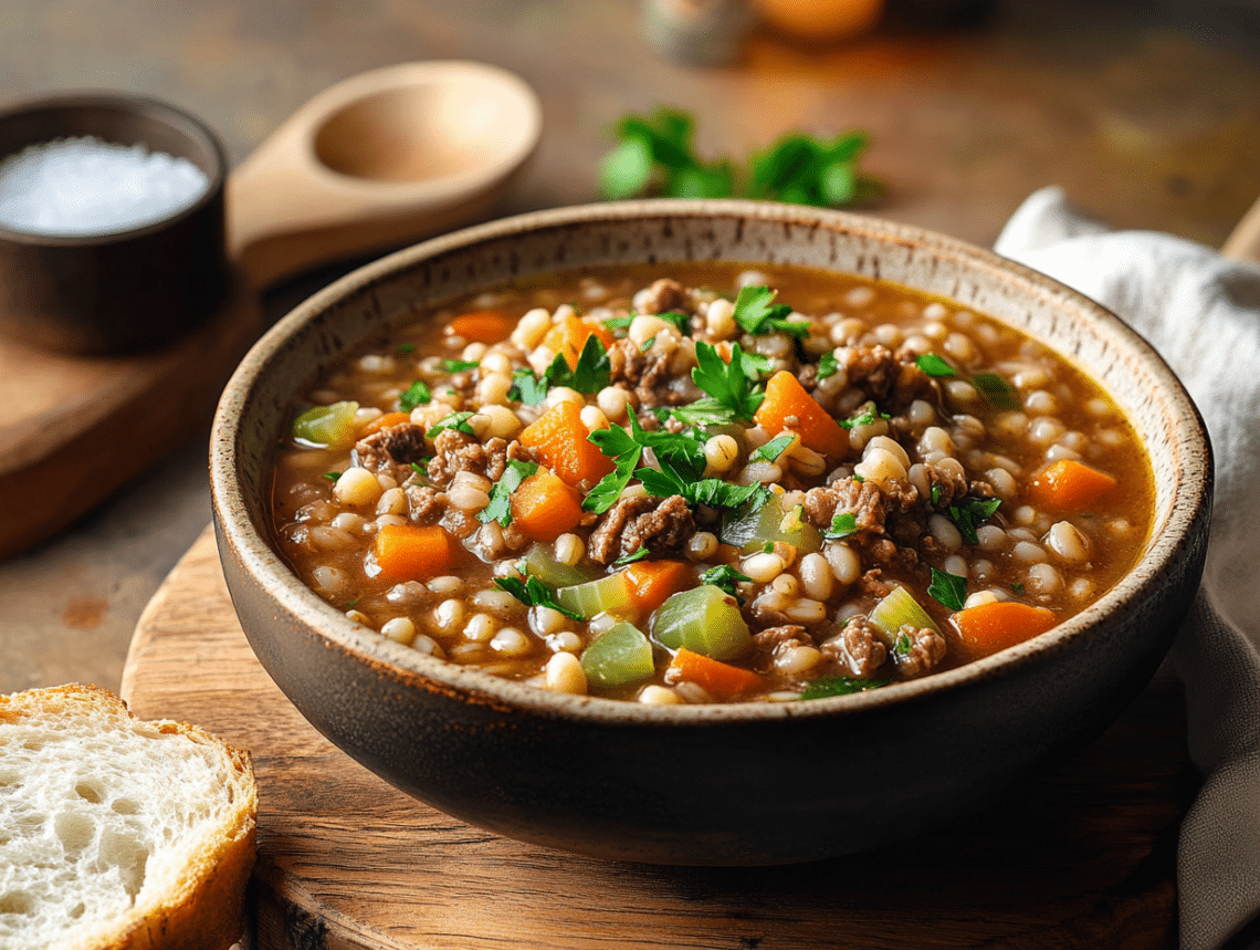 Minced Beef And Barley Stew