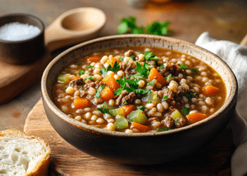 Minced Beef And Barley Stew