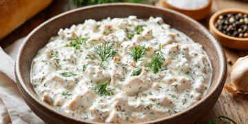 Minced Chicken With Creamy Dill Sauce