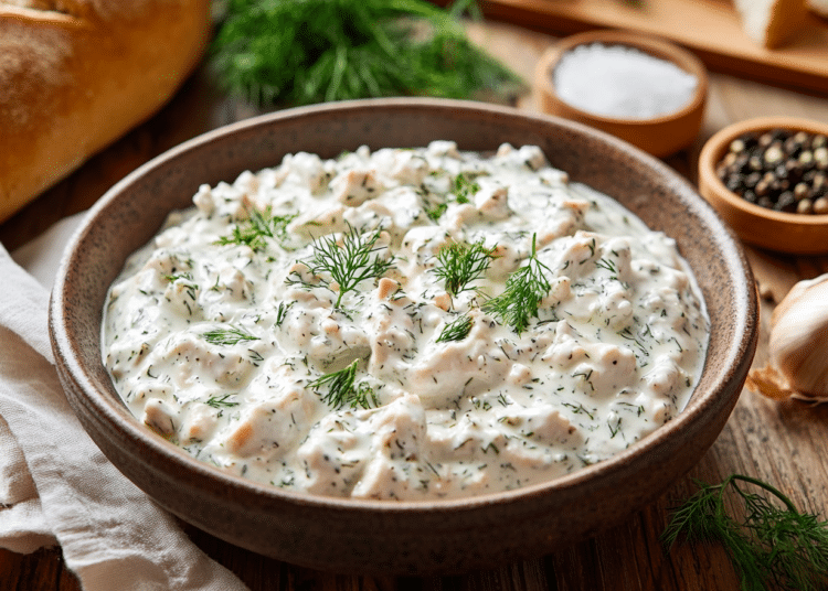 Minced Chicken With Creamy Dill Sauce