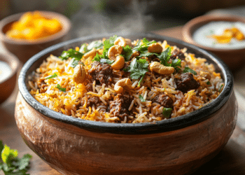 Minced Lamb Biryani With Cashews