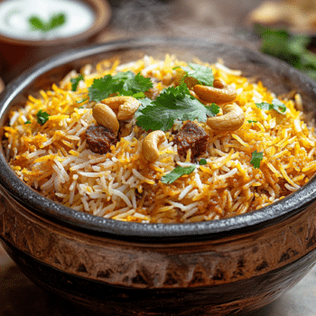 Minced Lamb Biryani With Cashews