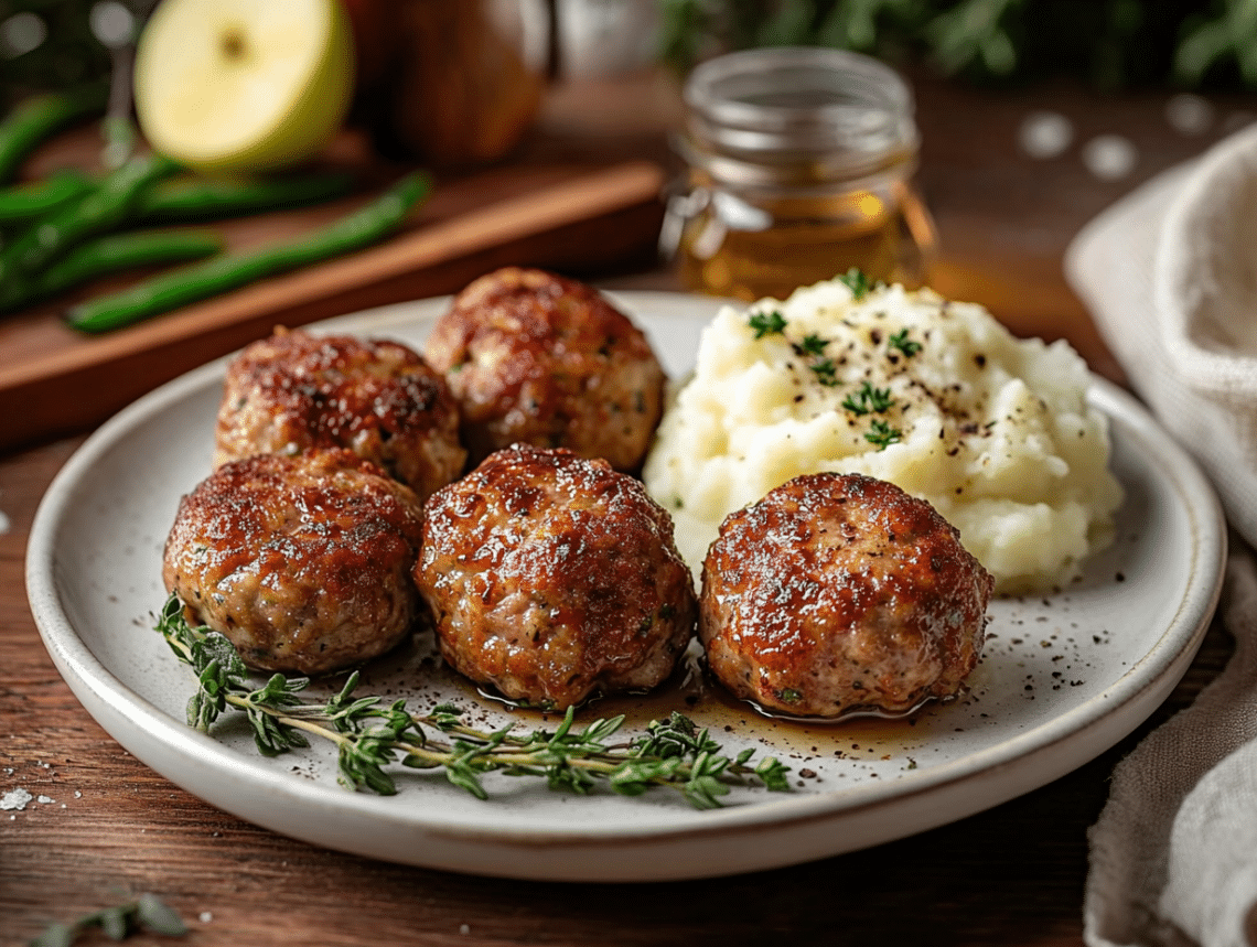 Pork Apple Meatballs