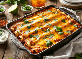 Spicy Beef Mince And Bean Enchilada Bake