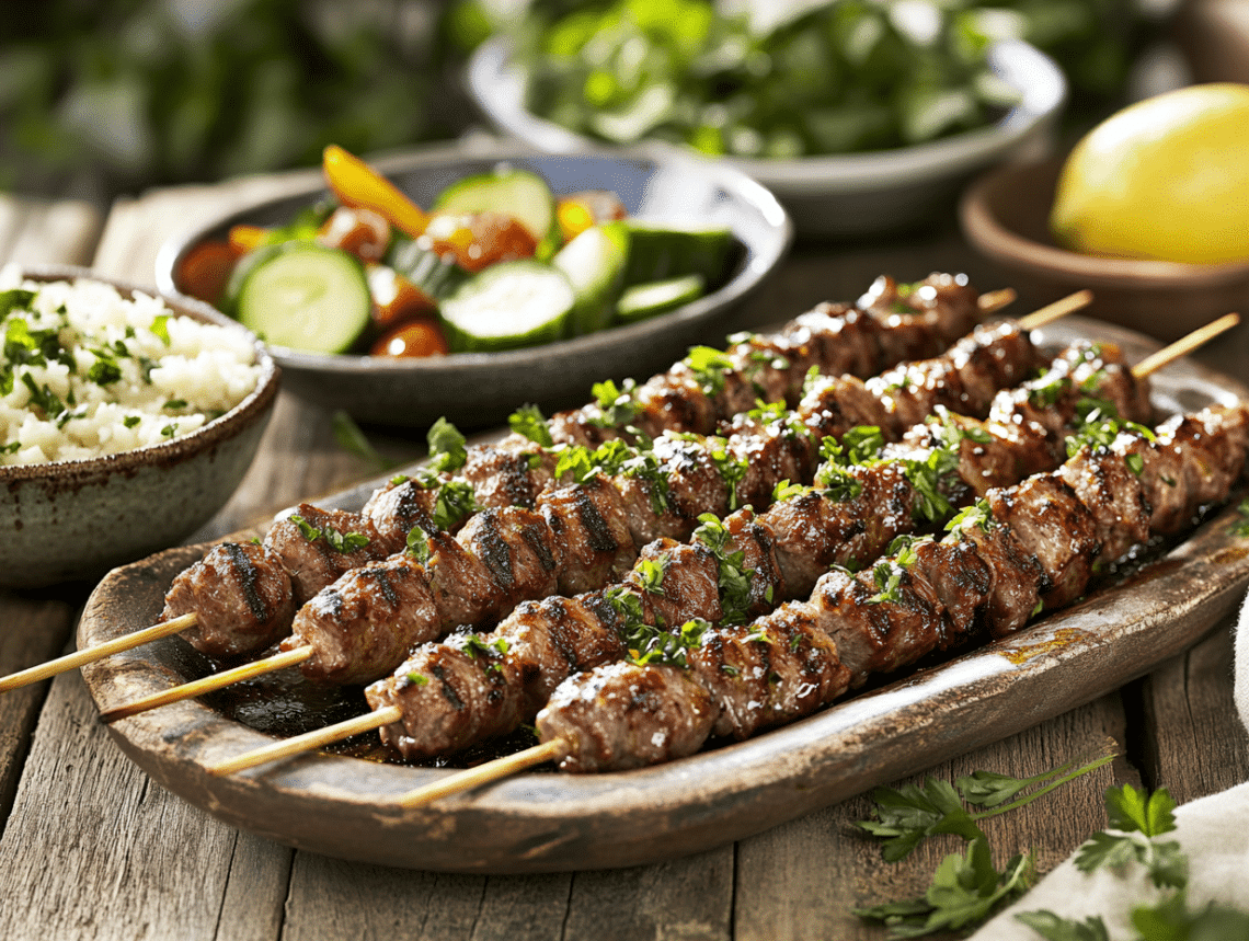 Minced Lamb And Manuka Honey Skewers