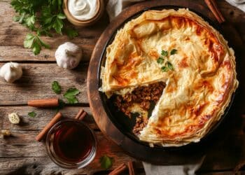 Beef Mince And Yogurt Filo Bake