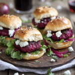 Minced Venison and Beetroot Sliders