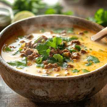 Warming Thai Coconut Beef Soup With Bold Flavors 2 Thai Coconut Beef Mince Soup