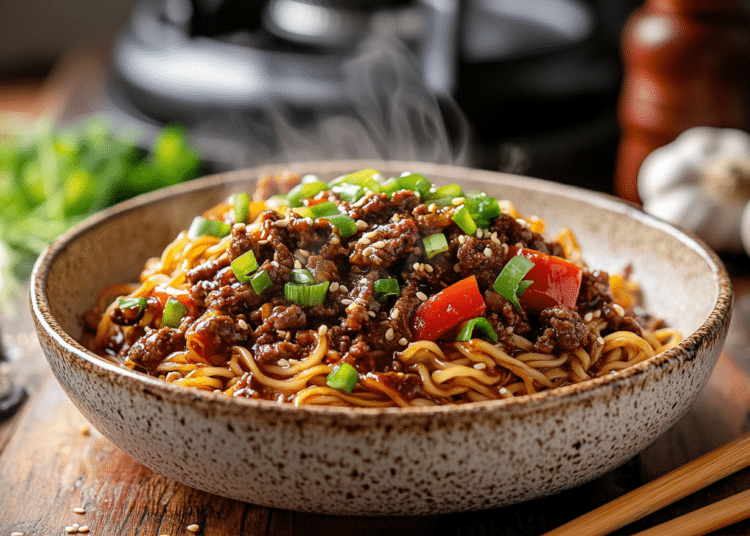 Beef Mince Ramen Stir Fry