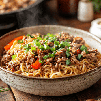 Beef Mince Ramen Stir Fry