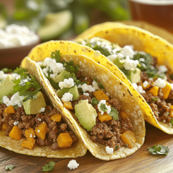 Lamb Mince And Sweet Potato Tacos