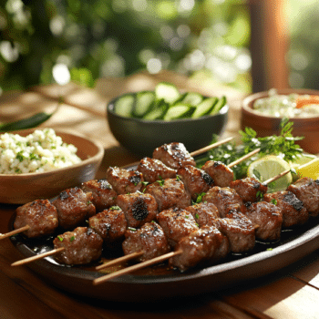 Minced Lamb And Manuka Honey Skewers