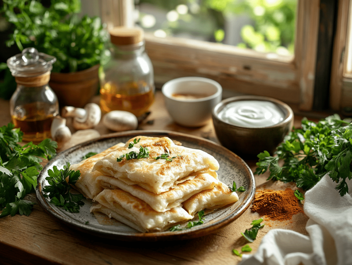Chicken And Mushroom Gozleme