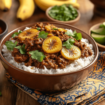 Crispy Beef Mince And Plantain Bowls
