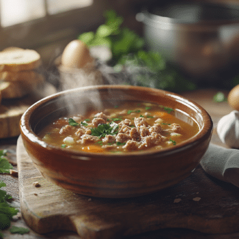 Hearty Pork And Garlic Knödel Soup From Central Europe 2 Pork Mince And Garlic Knödel Soup