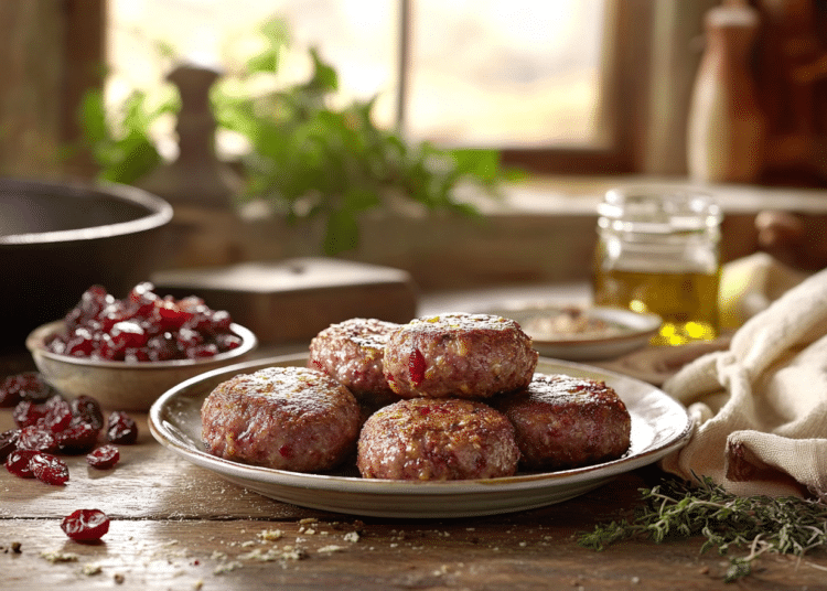 Minced Venison And Cranberry Patties