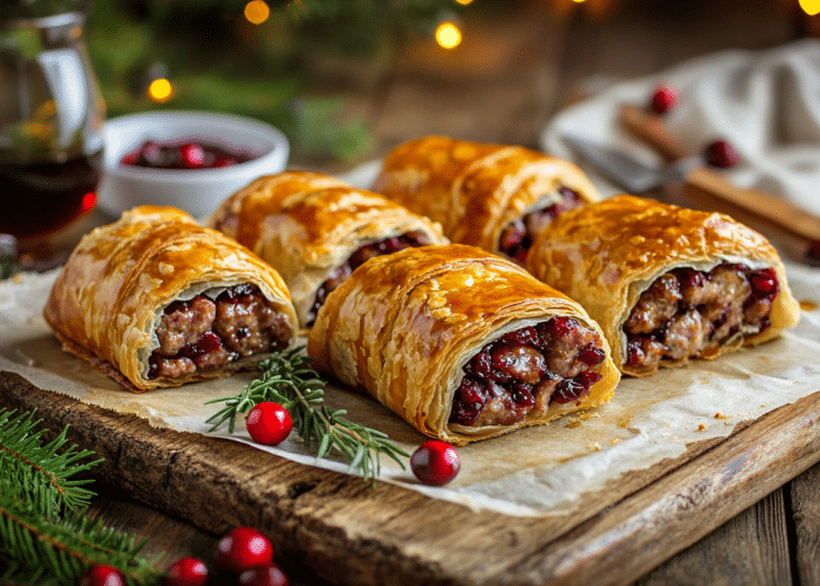 Minced Venison And Cranberry Sausage Rolls