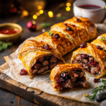 Minced Venison and Cranberry Sausage Rolls