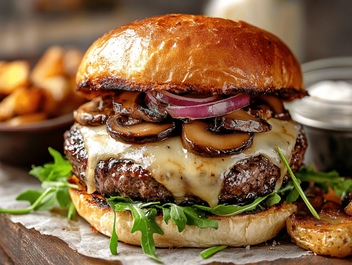 Gourmet Truffle Mushroom Burger