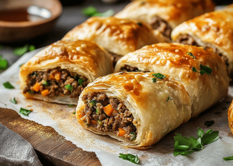 Minced Lamb And Veggie Sausage Rolls